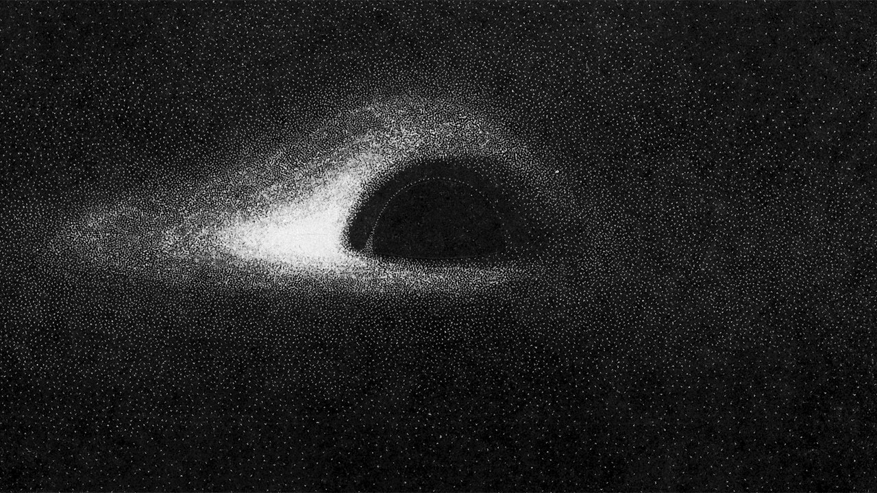 Jean-Pierre Luminet's 1979 black hole illustration