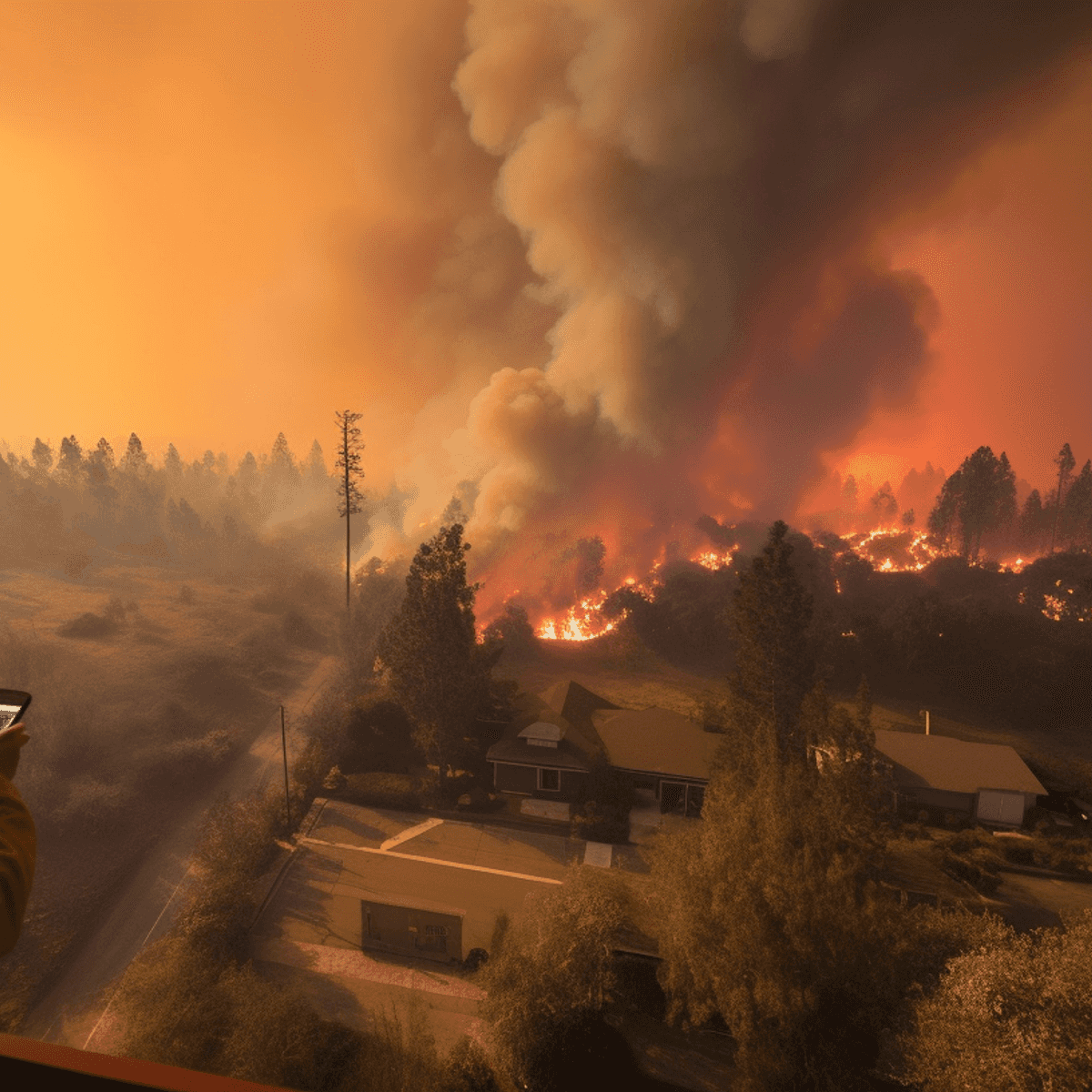 Aaroot Photo of fire fighter using iPad during wild fire in Cal 3477968c 878f 41a2 be40 44bd6ca64103
