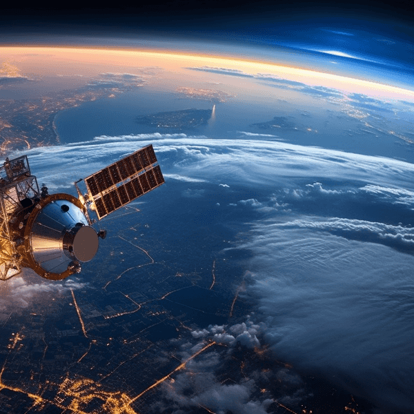 Aaroot dramatic photo of satellite with camera in near earth or 1901c1f9 04f8 4e09 b082 3141f8246ea0